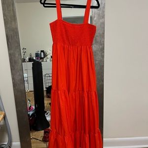 Orange long dress